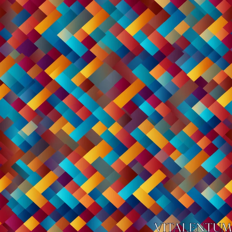 Colorful Geometric Squares Pattern for Design Inspiration AI Image