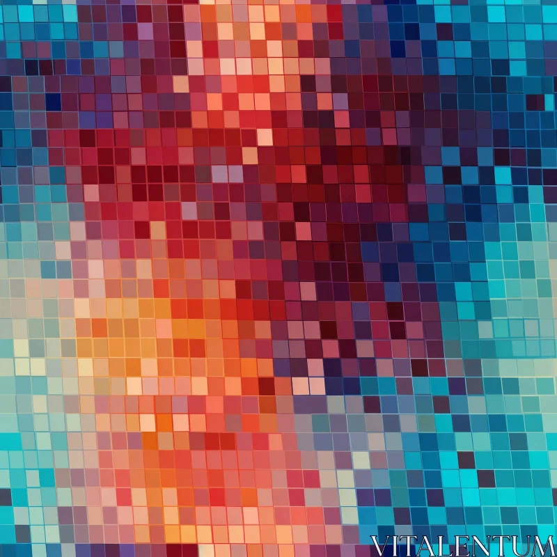 Colorful Geometric Mosaic Background AI Image