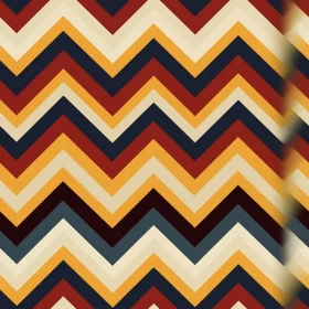 Red, Yellow, Blue & White Chevron Seamless Pattern