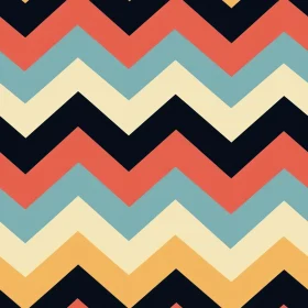 Retro 70s Chevrons Geometric Pattern