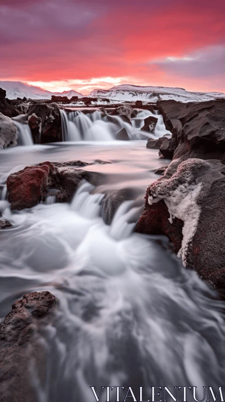 Captivating Nature Photography: Rocks in Dreamy Atmosphere AI Image