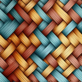 Blue and Brown Woven Texture with Basketweave Pattern