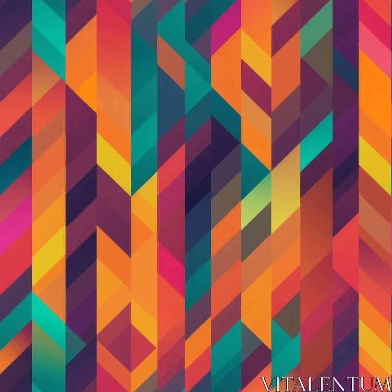 Colorful Geometric Stripes Pattern for Modern Designs AI Image