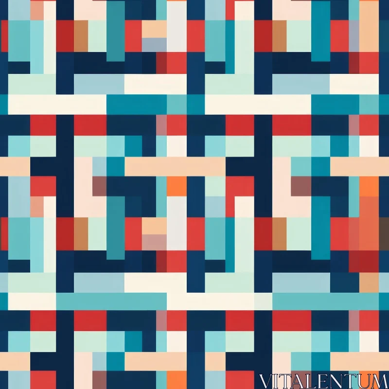 Colorful Geometric Pattern for Fabric and Wallpaper AI Image