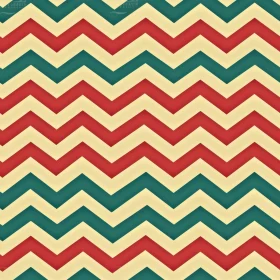 Red, Green, Beige Chevrons Seamless Pattern