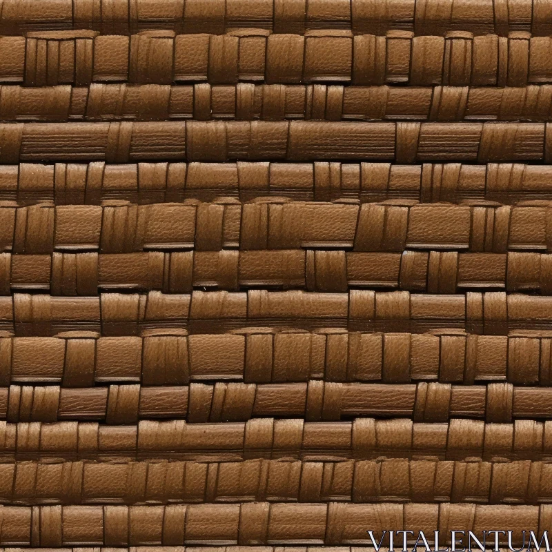 Brown Wicker Basket Texture | Detailed Woven Rattan Weave AI Image