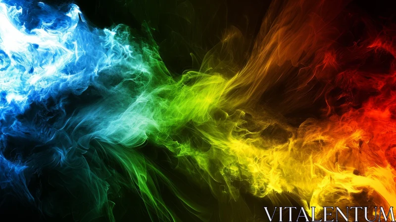 Colorful Abstract Background | Blue Green Yellow Gradient AI Image