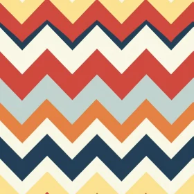 Retro Chevron Pattern - Warm Colors | Seamless Vector Design