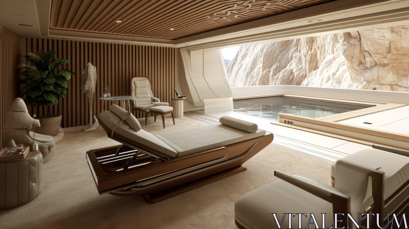 AI ART Luxurious Yacht Cabin with Ocean View | Modern Design