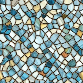Blue and White Glass Mosaic Texture