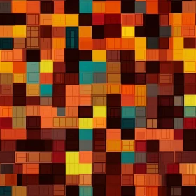 Brown, Orange, Yellow, Blue Square Pattern for Websites