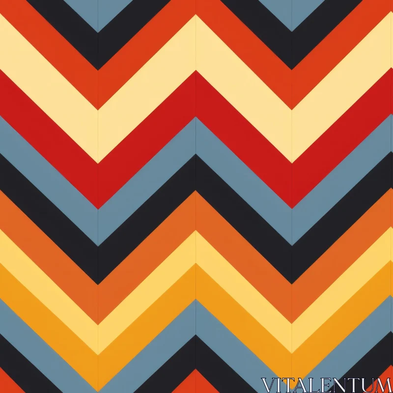 Cheerful Retro Geometric Pattern for Design Projects AI Image