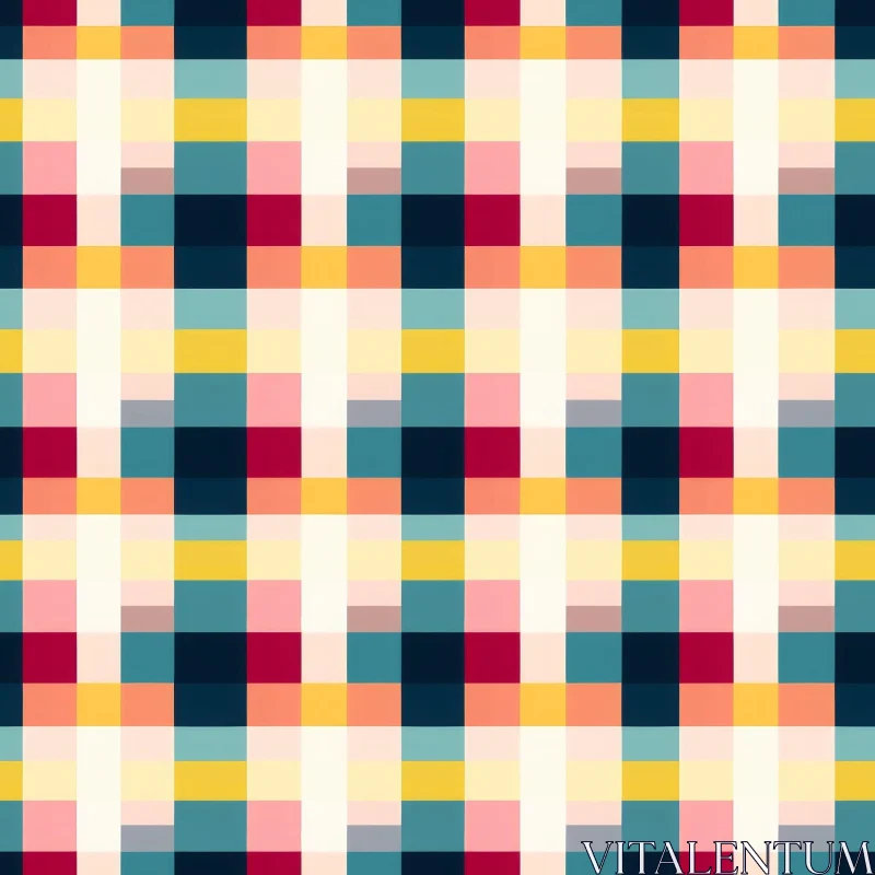 AI ART Colorful Square Pattern - Seamless Design for Web and Fabric