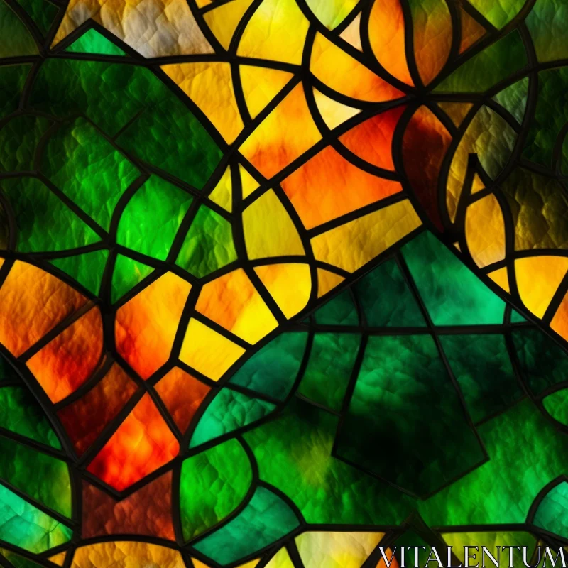 Seamless Stained Glass Window Texture for Websites AI Image