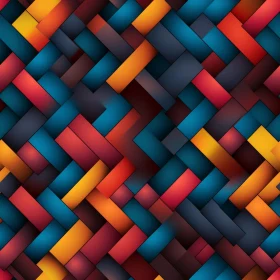 Woven Multicolored Striped Pattern - Seamless Design