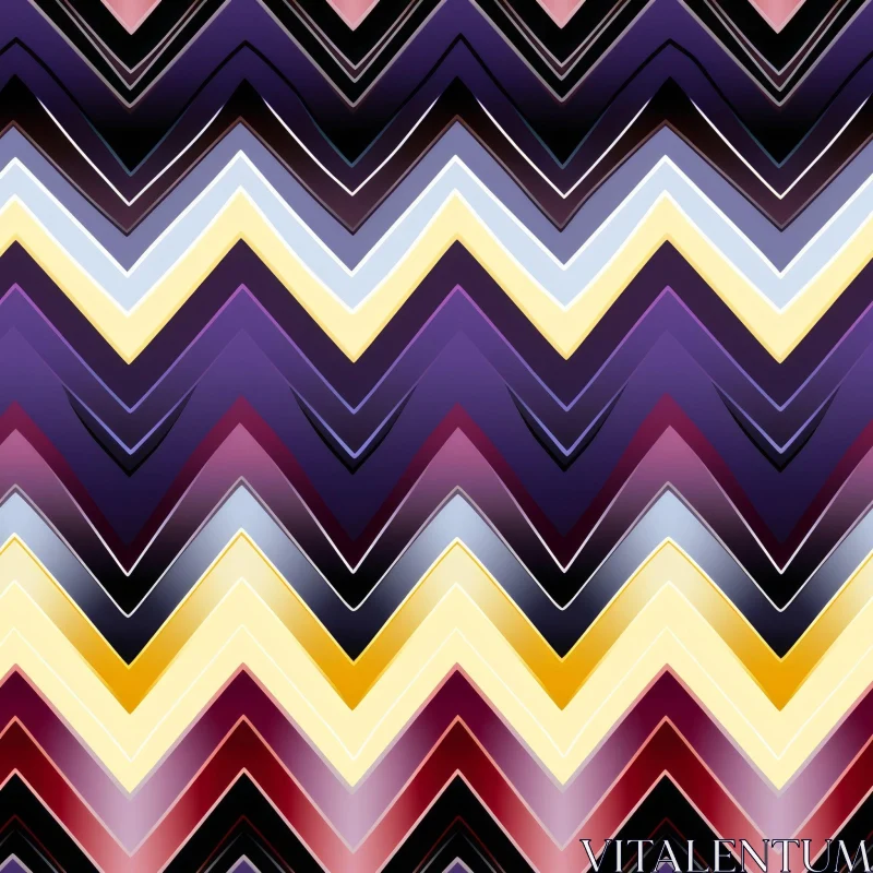 Chevron Pattern in Purple, Pink, and Yellow AI Image