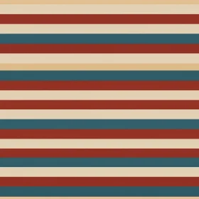 Classic Horizontal Stripes Pattern in Beige, Red, Blue