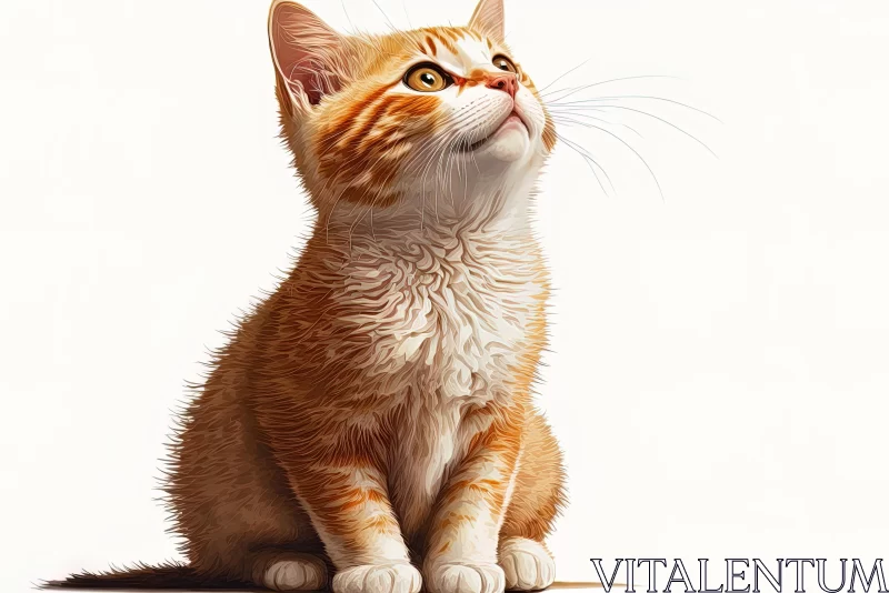 Hyper-Realistic Orange Cat Illustration - Detailed Comic Book Art AI Image