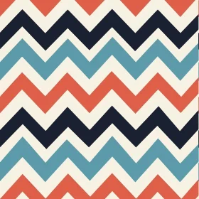 Chevron Zigzag Pattern in Red, Blue, and White