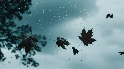 Graceful Maple Leaves Falling: A Captivating Nature Photograph