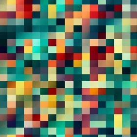 Abstract Pixel Mosaic Background | Multicolor Seamless Pattern