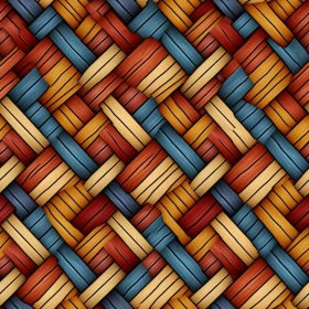 Basket Weave Wood Pattern Background