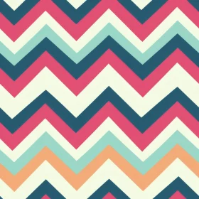 Colorful Zigzag Retro Pattern - Seamless Vector Design