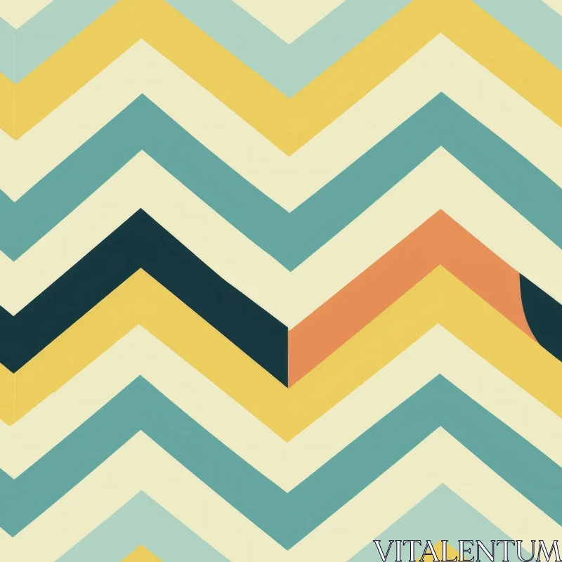 Retro 70s Chevrons Seamless Pattern AI Image