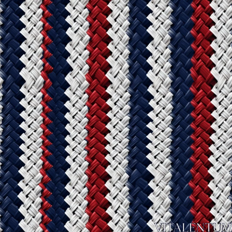 Striped Fabric Seamless Pattern - Woven Texture Design AI Image