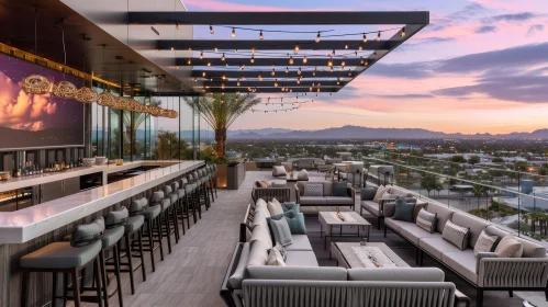 Stunning Rooftop Bar with Breathtaking City View