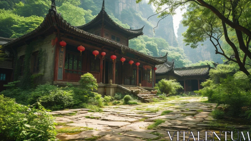 Traditional Chinese Courtyard: Serenity and Beauty Captured AI Image