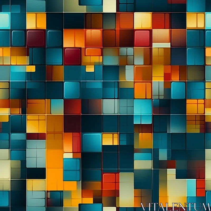AI ART Colorful Mosaic Pattern for Backgrounds and Textures