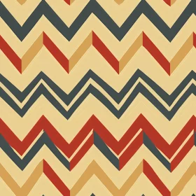 Retro Zigzag Seamless Pattern - Hand-Painted Design
