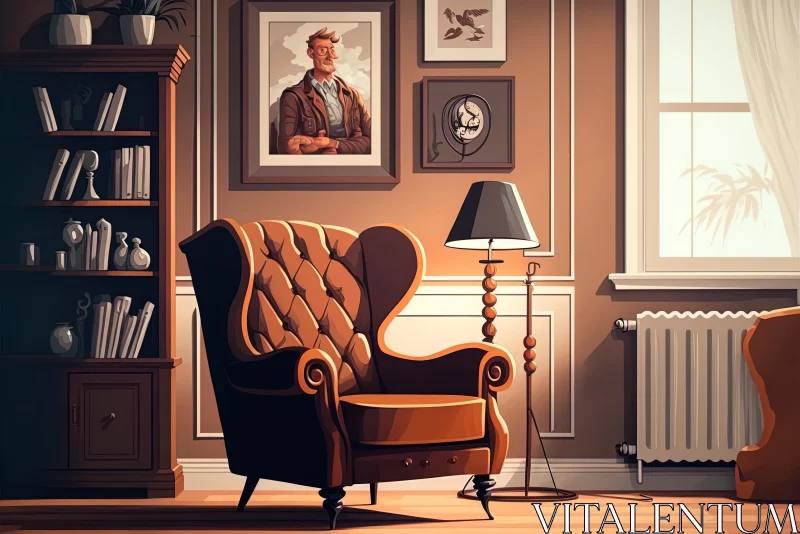 Captivating Interior Art: Hyper-Detailed Character Design in a Realistic Portrait Style AI Image