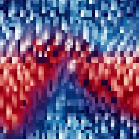 Pixelated Red, White, and Blue Mosaic Pattern