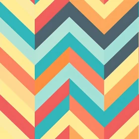 Colorful Chevron Geometric Pattern Illustration
