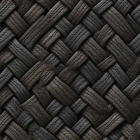 Dark Brown Woven Leather Texture