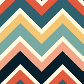 Retro Zig-Zag 70s Vector Pattern