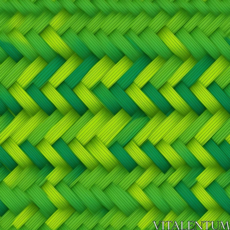 Green Woven Mat Texture - Seamless Design Element AI Image