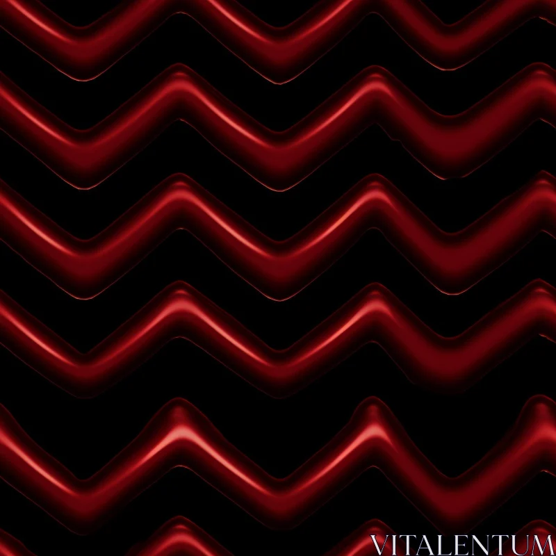Red and Black Waves Abstract Pattern AI Image
