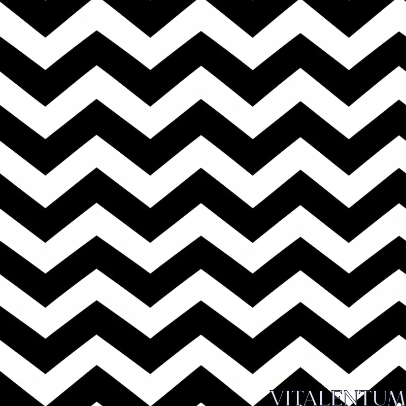 Chic Black & White Chevron Pattern for Fabric & Wallpaper AI Image