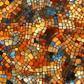 Warm Color Mosaic Pattern for Background