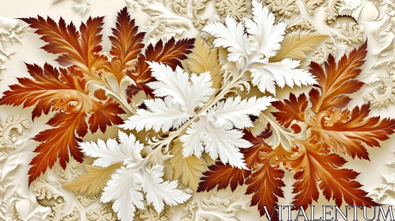 Autumn Leaves Seamless Pattern | Elegant and Sophisticated Design AI Image