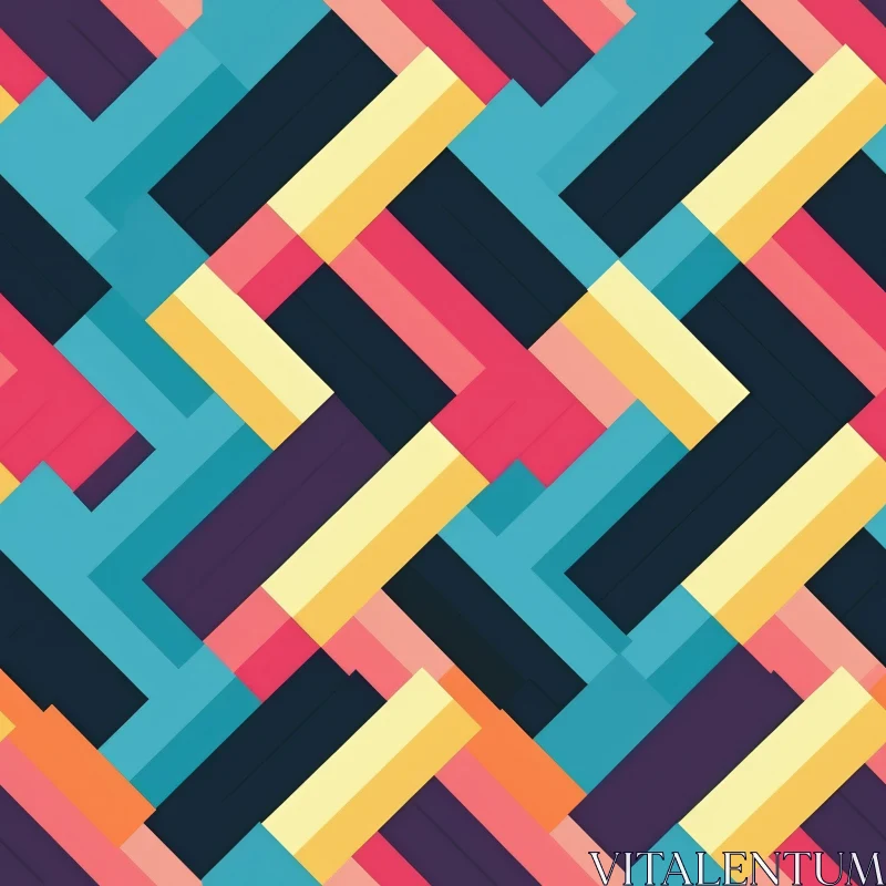 Colorful Geometric Pattern for Design Projects AI Image