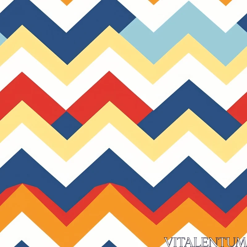 Colorful Zigzag Stripes Pattern for Home Decor AI Image