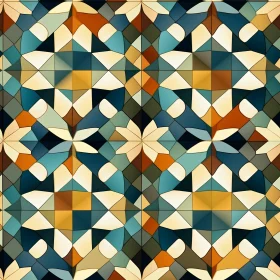 Blue, Green, and Orange Geometric Pattern