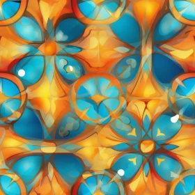 Colorful Stained Glass Geometric Pattern