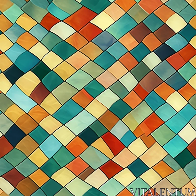 Colorful Tile Pattern for Web Design AI Image