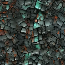 Cracked Paint Texture - Dark Gray and Teal Undertones