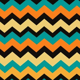 Retro Chevron Pattern on Black Background